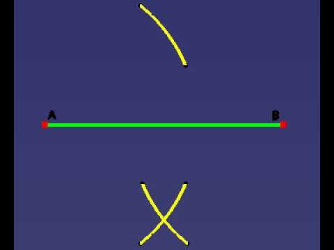 Impartirea unui segment de dreapta in doua parti egale
