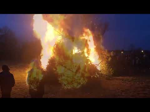 Weihnachtsbaumverbrennung in Drosa bei Köthen