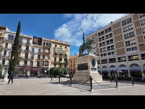 REUS Tarragona Spain,  WALK TOUR 4k  HDR