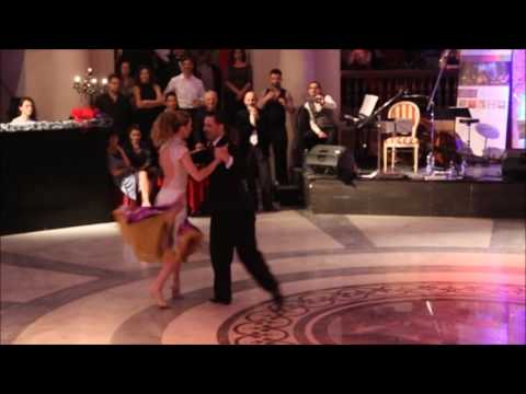  Chole Theodoropoulou  and  Dionisis Theodoropoulos  are  dancing  to  Alfredo De Angelis  at  Naples International Tango Festival  in  2016