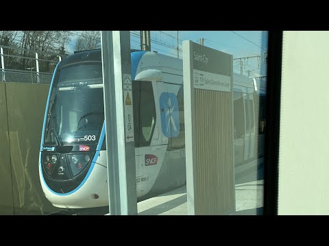 ALSTOM Citadis Dualis - Tramway T13 - Réseau IDFM SNCF - Saint-Cyr à Saint-Germain en Laye (1/2)
