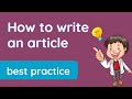 Important tips for perfect  ✅ articles - best practice