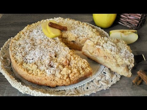 Sbriciolata con mele e crema- Crumble with apple and cream