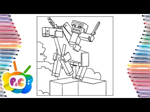Minecraft coloring pages/Steve on Unicorn/ Janji - Heroes Tonight (feat. Johnning) [NCS Release]