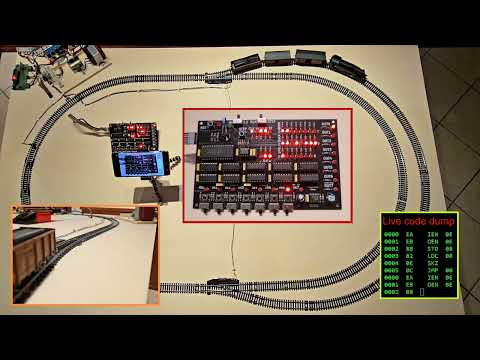PLC14500-Nano (Motorola MC14500B from 1976) and H0 gauge model train