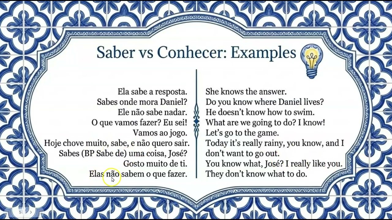 Saber VS Conhecer