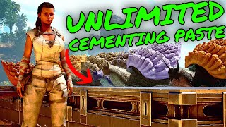 How to 10,000's of CEMENTING PASTE A DAY in Ark Survival Ascended!!!