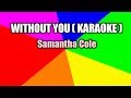Without you | Samantha Cole - karaoke