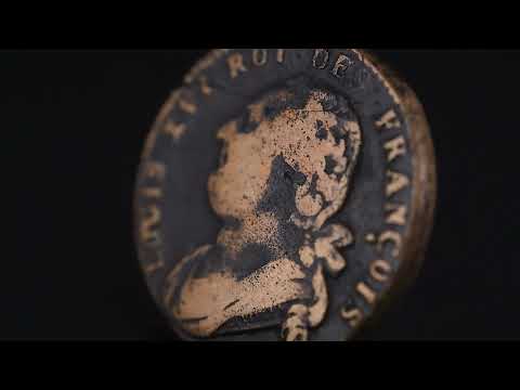 Moneda, Francia, Louis XVI, 12 Deniers, 1792, Limoges, BC+, Métal de cloche