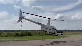 Alytaus aerodrome – specialieji darbai su sraigtasparniu, ant kurio sumontuota įranga