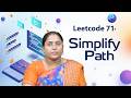 Leetcode 71 Simplify Path By Dr B Surekha Reddy