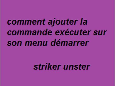 comment demarrer commande executer