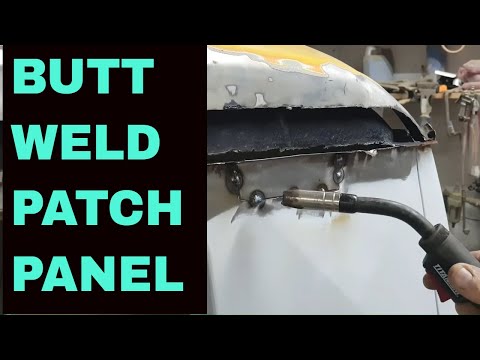 DIY Butt weld a patch panel 20 gauge thin sheet metal