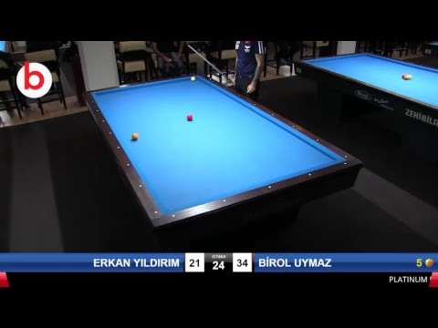 ERKAN YILDIRIM & BİROL UYMAZ Bilardo Maçı - PLATINUM BİLARDO - 2018 CUMHURİYET TURNUVASI-4.TUR