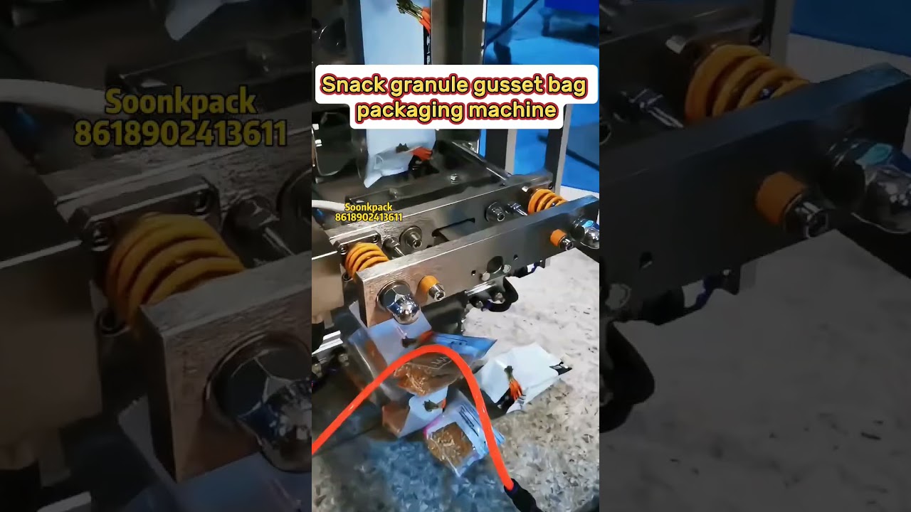 Snack Granule Gusseted Bag Packaging Machine #snackpackingmachine