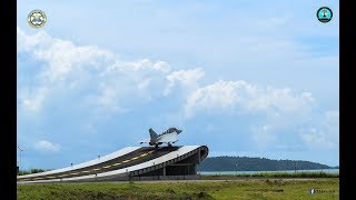 Naval LCA taking off from the Ski Jump in Goa