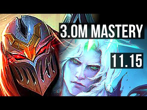 ZED vs VIEGO (MID) | 3.0M mastery, 2200+ games, 6 solo kills, Legendary | EUW Master | v11.15