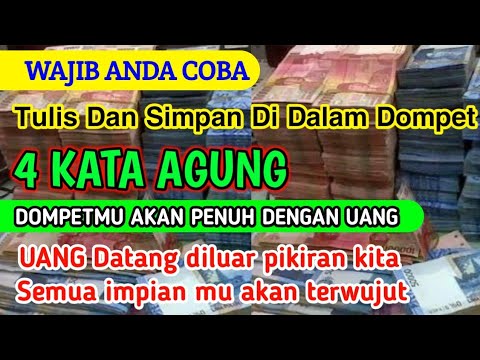 CUKUP TULIS 4 KATA INI ❗ Simpan di dalam dompet ‼️ Jangan kaget jika dompet mu penuh dengan uang.