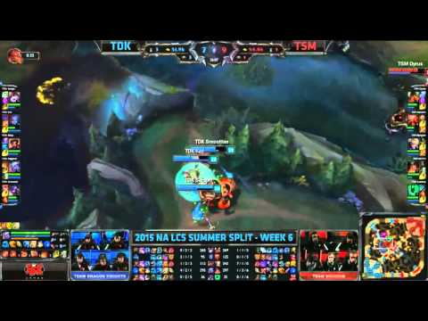 Dyrus BM Team Dragon Knights vs Team SoloMid LoL Championship Series 2015 NA LCS Summer W6