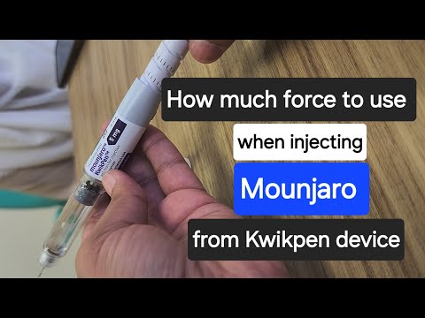 How much force needed to inject Mounjaro from Kwikpen device?