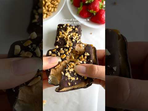 Healthier Snickers Ice Cream Bars😍 #easyrecipes #homemadeicecream #healthydessert