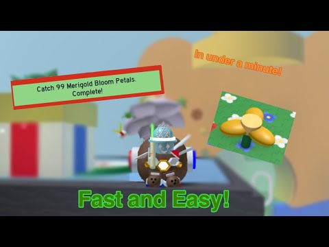How to EASILY get Merigold Petals Fast in under a minute! [Bee Swarm Simulator]