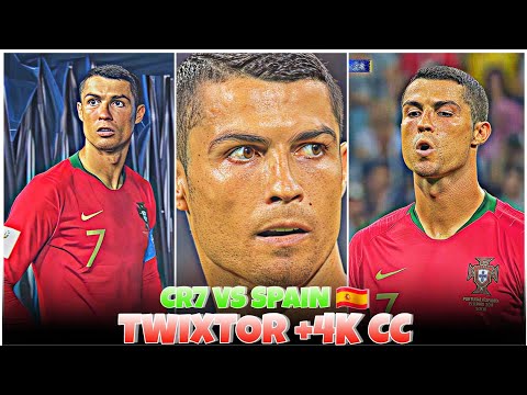 Cristiano Ronaldo Vs Spain - Best 4k Clips + CC High Quality For Editing 🤙💥 