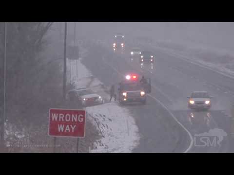 12-14-19 Edinboro, PA (Erie County) - I-90/79 Multiple Slide Offs, People Clearing Wet Slushy Snow