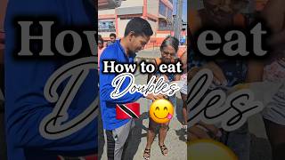 🌴🍽️ How to Eat a Doubles!🌸 #shorts #tobago