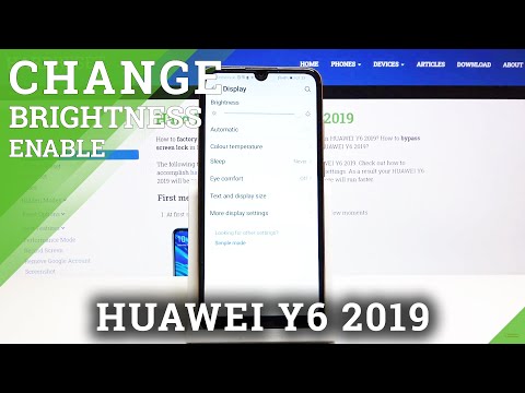 How to Activate Auto Brightness in Huawei Y6 2019 - Adaptive Brightness