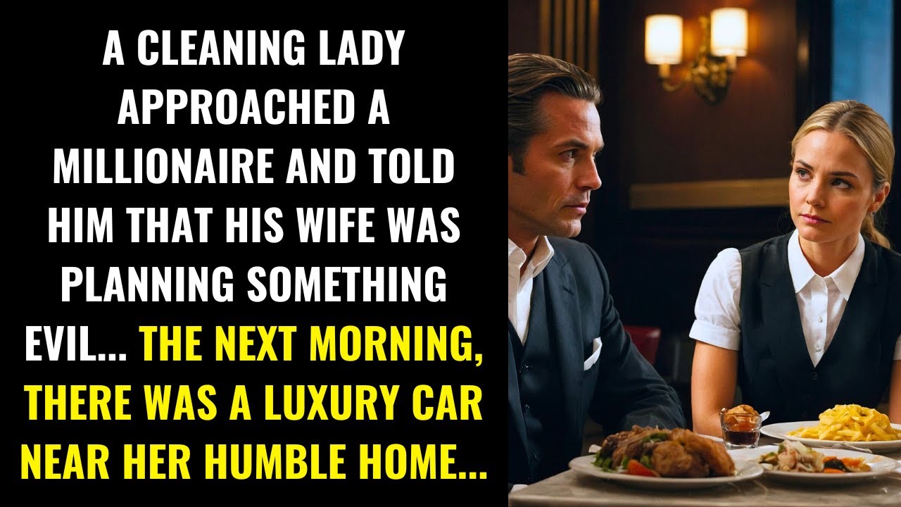 A CLEANING LADY APPROACHED A MILLIONAIRE AND TOLD HIM THAT HIS WIFE WAS PLANNING SOMETHING EVIL...