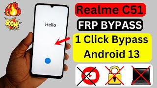 Realme C51 FRP Bypass 2024 Android 13 Without PC | Screen lock Not Working | Realme C51 Frp Unlock