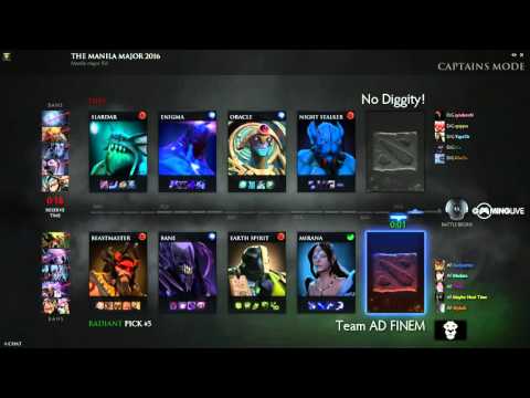 [Manila Major Qualifiers] No Diggity vs Ad Finem - Game 1 - Dota 2 FR