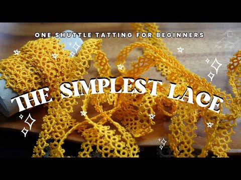 Ep  1 (SUB) The simplest lace | One shuttle tatting for beginners (ENG/THAI)
