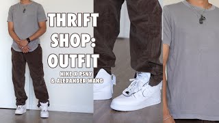 Making an Outfit From Thrift Pick Ups - Alexander Wang, PSNY x Nike Air Force 1, Brown Corduroys