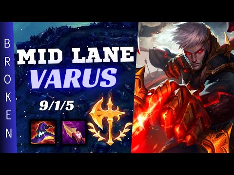 MID (AP) VARUS IS OP!? | WILD RIFT | SEASON 8 | MID LANE GAMEPLAY | (BUILD & RUNES)