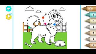🐶 Dog Color by Numbers Game - Coloring by Numbers for Kids Walkthrough