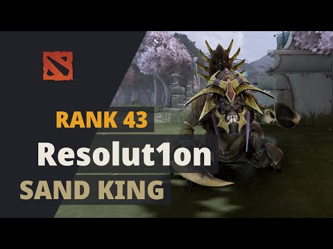 Resolut1on (Rank 43) plays Sand King Dota 2 Full Game