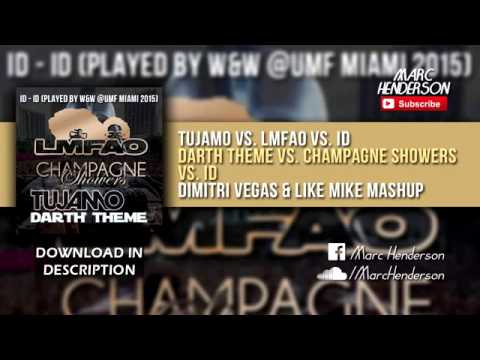 Tujamo vs LMFAO vs ID   Darth Theme vs Champagne Showers vs ID DVLM Mashup
