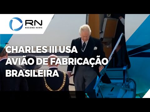 Charles III usa avião de fabricação brasileira