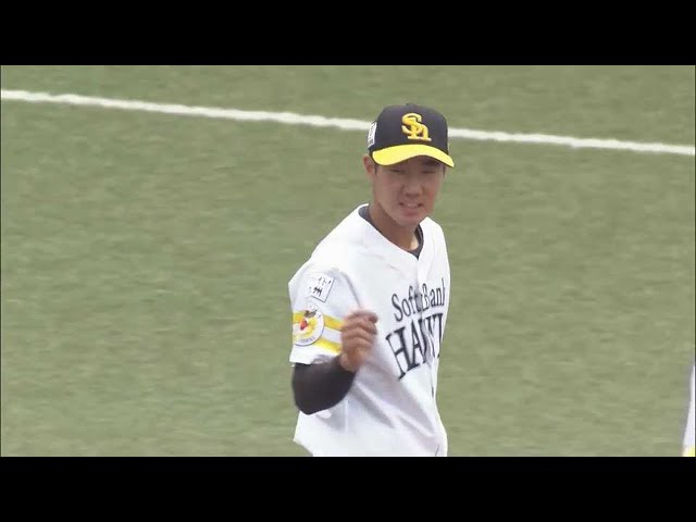 【ファーム】ホークス・勝連 好バックアップと好判断で進塁阻止!! 2021/6/26 H-B(ファーム)