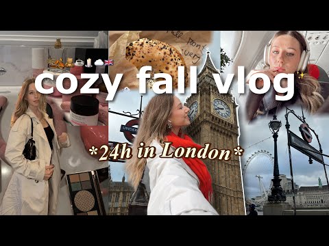 24h in London 🎀 cozy fall & solo travel *VLOG*