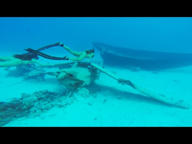 KALOEA Girls - Freediving a Plane Wreck in Tahiti (HD)