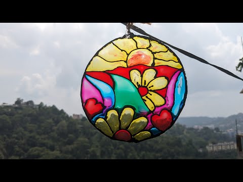 DIY | Glass painting | Sun-catcher