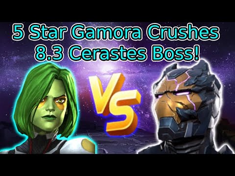 5 Star Gamora Speedruns 8.3 Cerastes Boss! One Of The Best Options! | Marvel Contest Of Champions