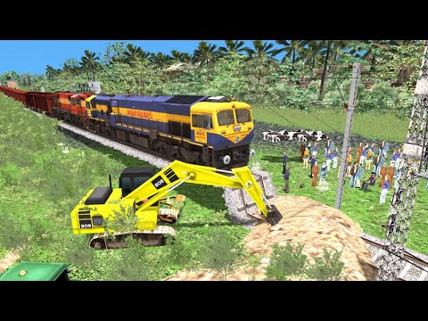 TRAINS RUNNING ON UNFINISHED RAILWAY TRACKS | TRAIN Vs RISKY TRACKS - Train Simulator