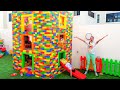 Vlad and Niki play with colored toy blocks and build Three Level House mp3
