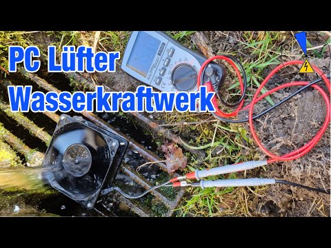 PC Lüfter als Stromgenerator Wasserkraftwerk - Erster Versuch