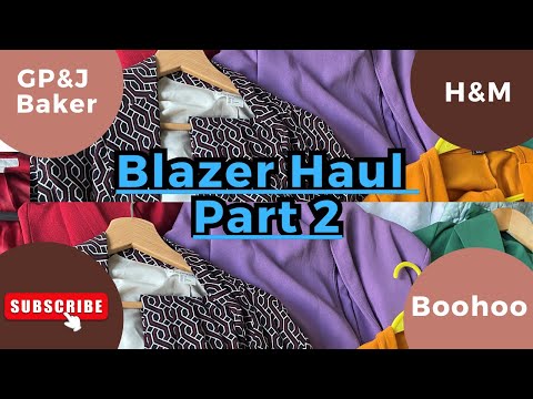 BLAZER HAUL PART 2 | #H&M| #BOOHOO| #GP&JBAKER | #haul #shopping #trend #clothing #outfit #style
