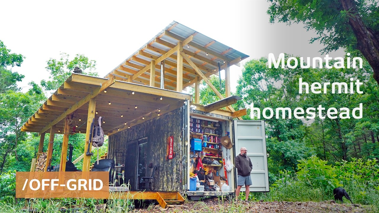 He sold roadside gas station. Then built mountain homestead to live freely